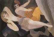 Marie Laurencin Two female under the curtain oil painting reproduction